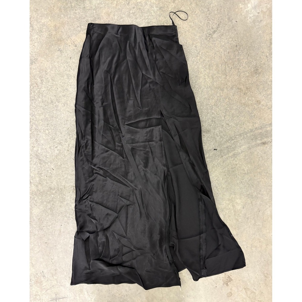 Amanda Uprichard Black Maxi Skirt‎ XS High Slit Evening Party Cocktail